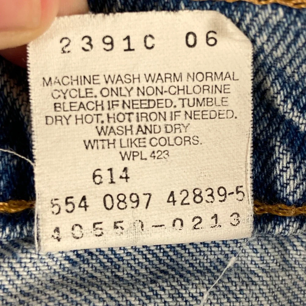 Vintage Levi's 550 Jeans Mens 34x32 Blue Relaxed Fit Orange Tab Cotton USA 90s